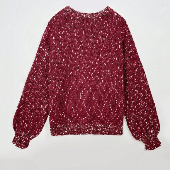 Casual Women's Multicolor Color Blocked Sweater Top - Picture 4 of 8